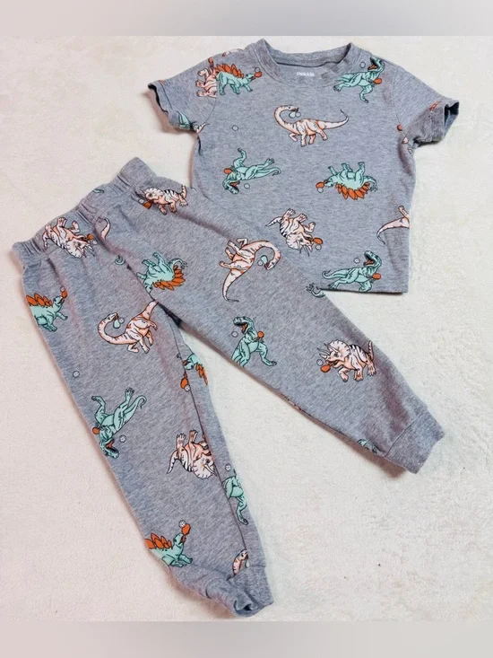 Toddler Pajama Set Organic Cotton Size 2/3 - Picture 2 of 5